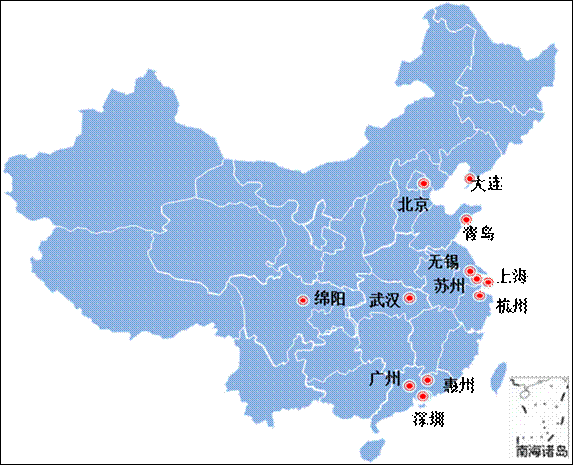 2010���Ї����W(w��ng)�ںϮa(ch��n)�I(y��)���c���зֲ�